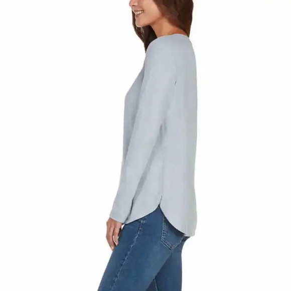 Matty M Lightweight  Crewneck Tunic Top Blue XL - Picture 2 of 12